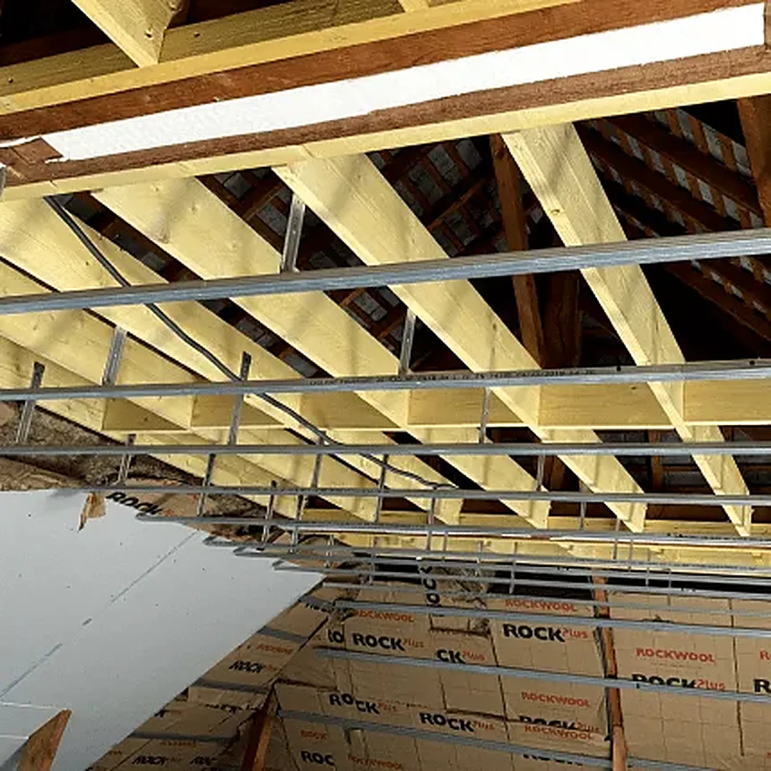 Aménagement des combles : photo de chantier