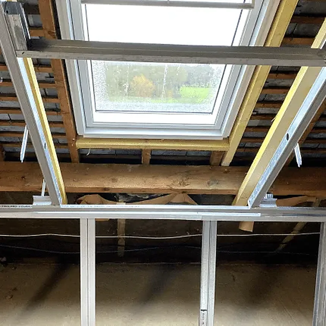 Aménagement des combles : photo de chantier