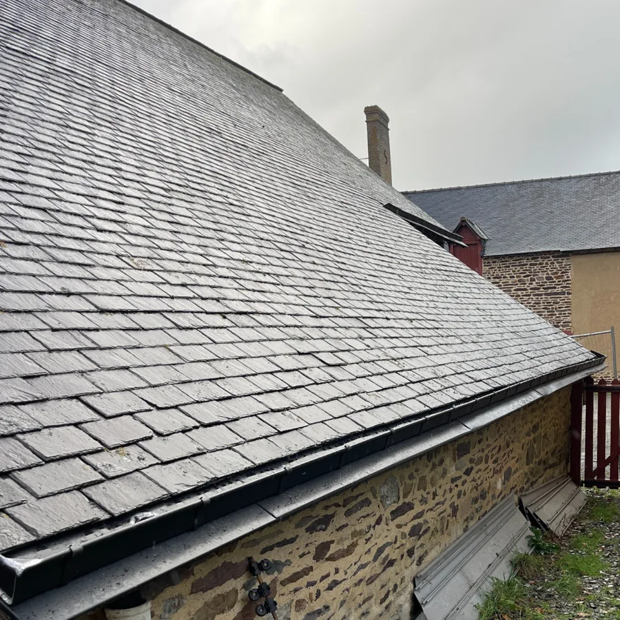 Gouttière : photo de chantier