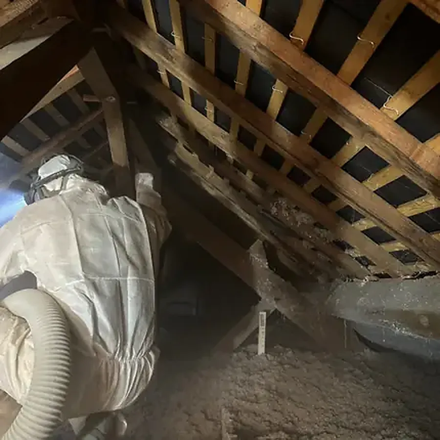Isolation des combles : photo de chantier