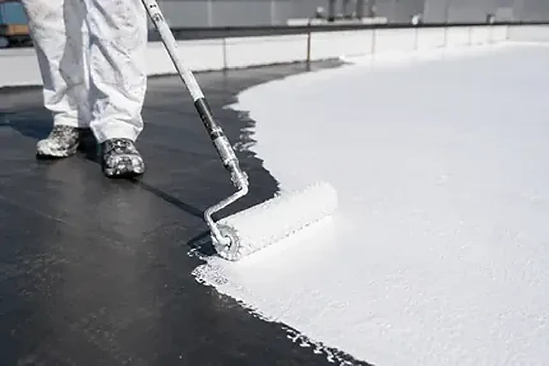 Peinture réfléchissante : photo de chantier