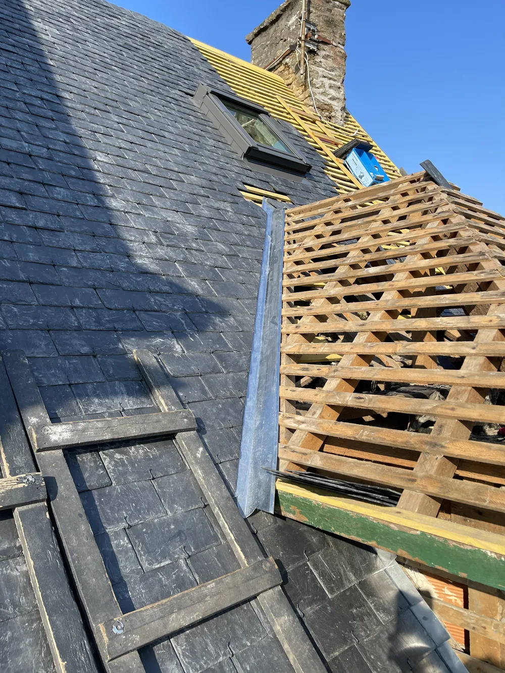 Réfection toiture : photo de chantier