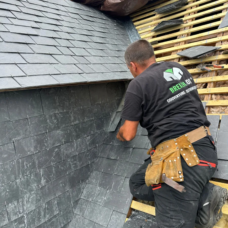 Remplacement de couverture : photo de chantier