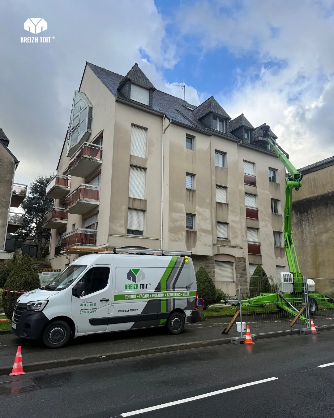 Immeuble en copropriété dont les combles ont été isolés par Breizh Toit