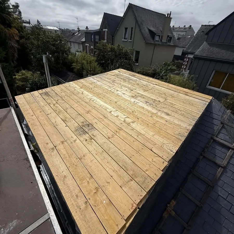 Lucarne rénovée en zinc sur une toiture en ardoises naturelles (photo 2)